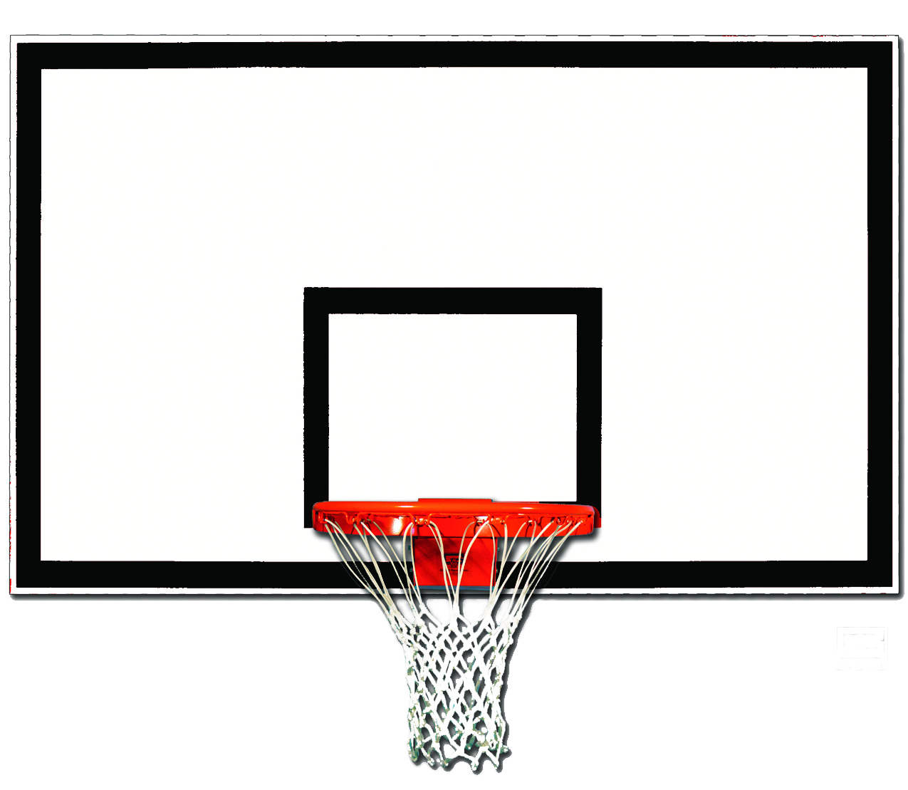 Lightweight Full Sized Fiberglass Basketball Backboard with Black Target Border Gared Performance Sports Systems